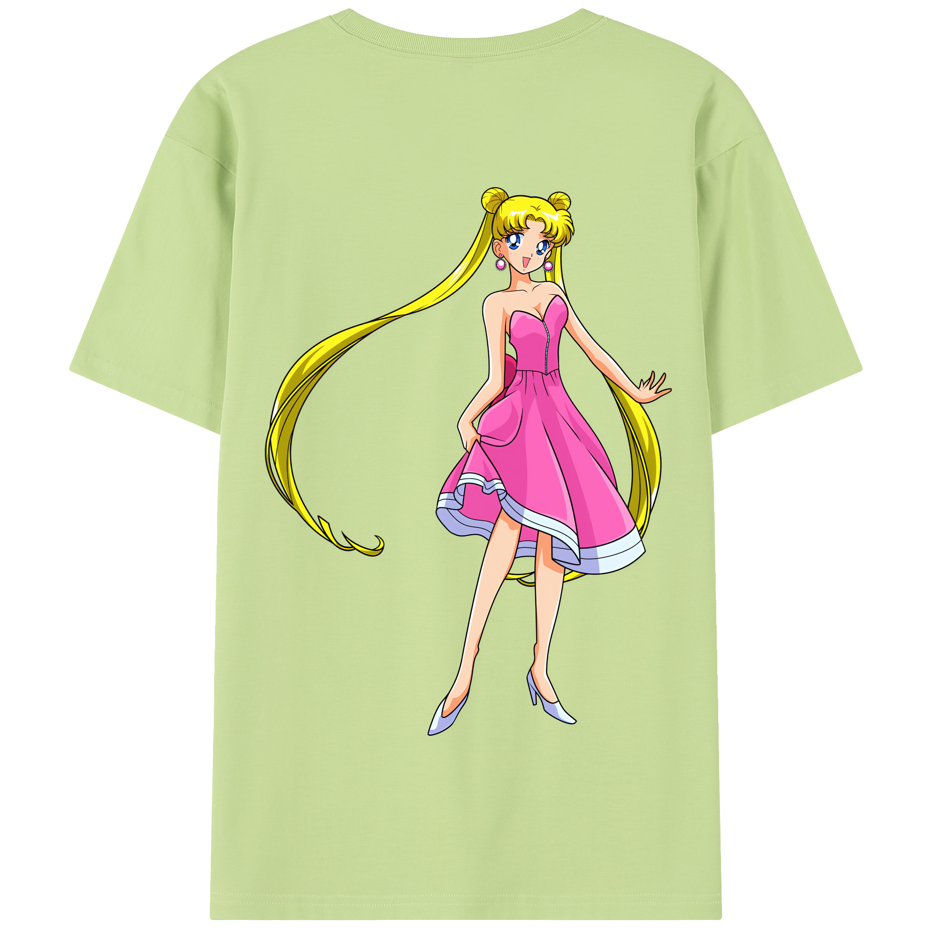（画像用） 美少女戦士セーラームーン 愛野 美奈子 あいの みなこ Sailor Moon Aino Minako 綿100％半袖Tシャツ（背面プリント）